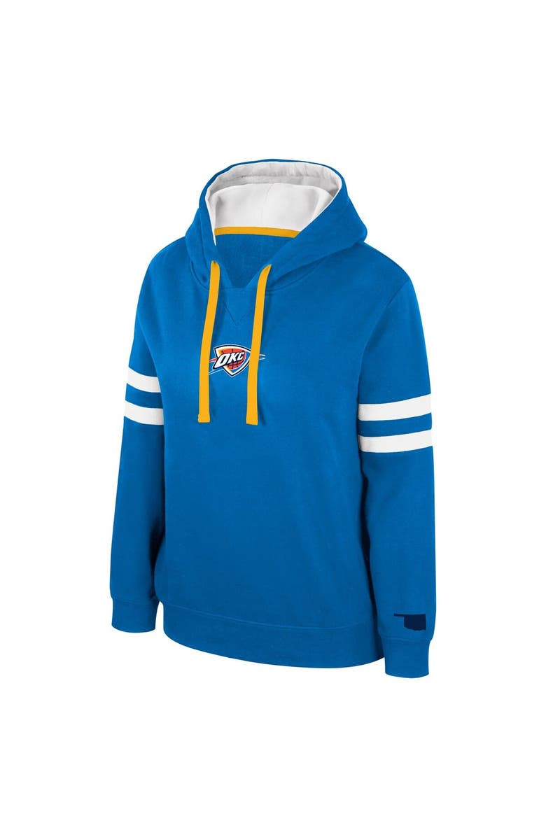Stadium Essentials Women's Stadium Essentials Blue Oklahoma City Thunder Road Game Pullover Hoodie, Alternate, color, Blue