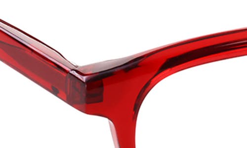 Eyebobs Shareholder 47mm Square Reading Glasses In Cherry Red Crystal