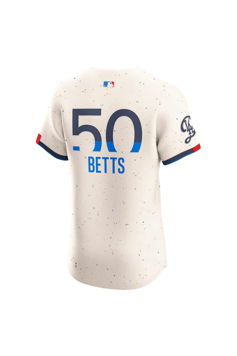 Men's Nike Mookie Betts Cream Los Angeles Dodgers City Connect Elite Jersey, Alternate, color, Cream