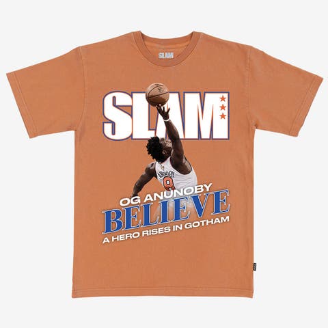 Unisex SLAM OG Anunoby Orange New York Knicks Cover Player Graphic T-Shirt