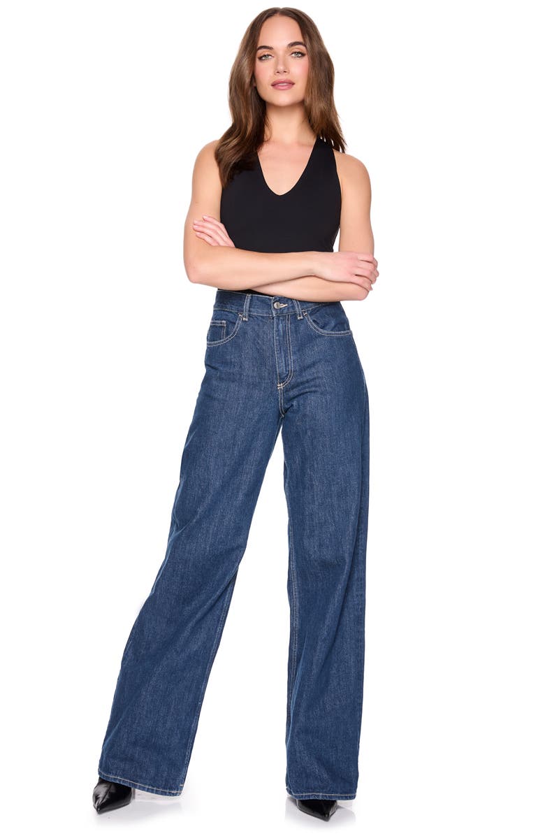 Susana Monaco V-Neck Tank, Alternate, color, Black