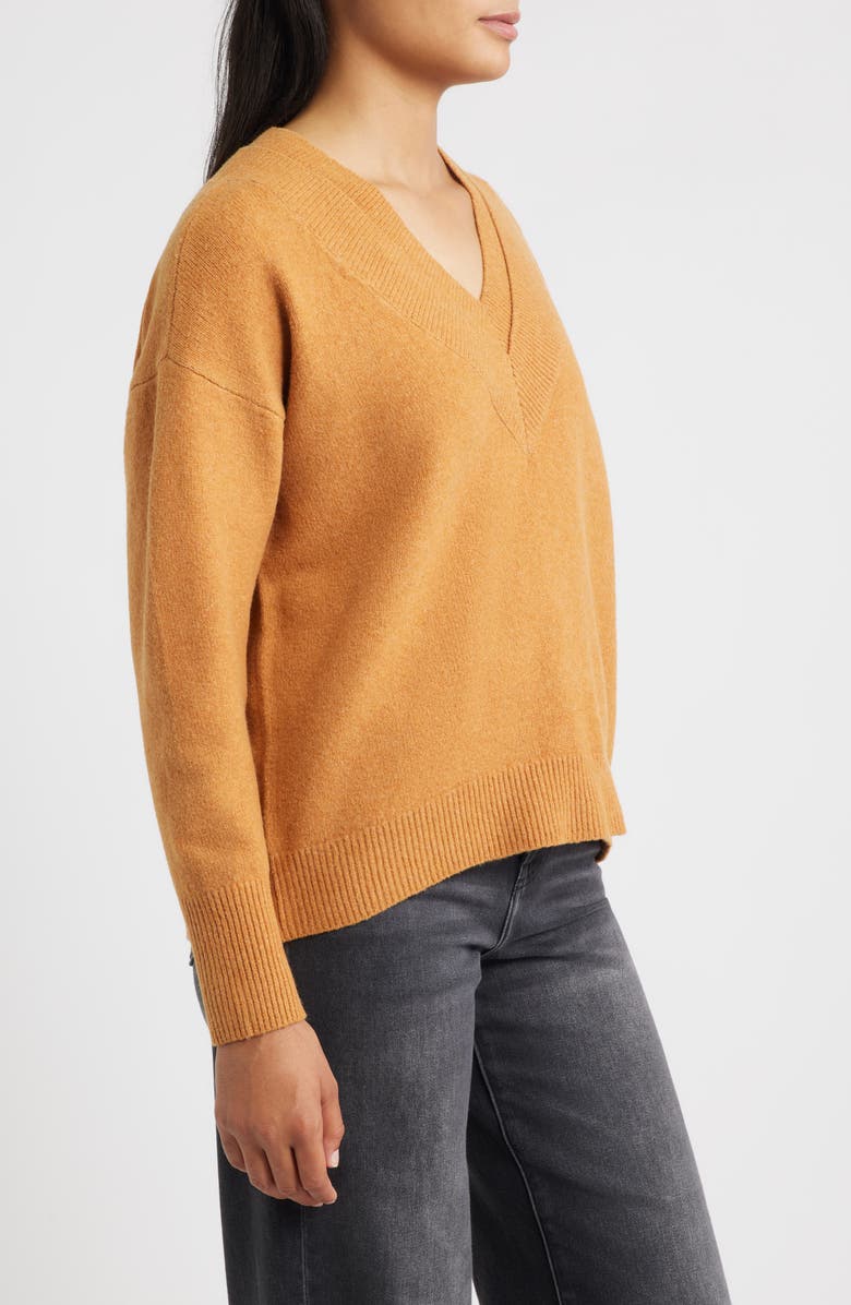 CITY BLUES Cite' Long Sleeve Sweater, Alternate, color, Cognac
