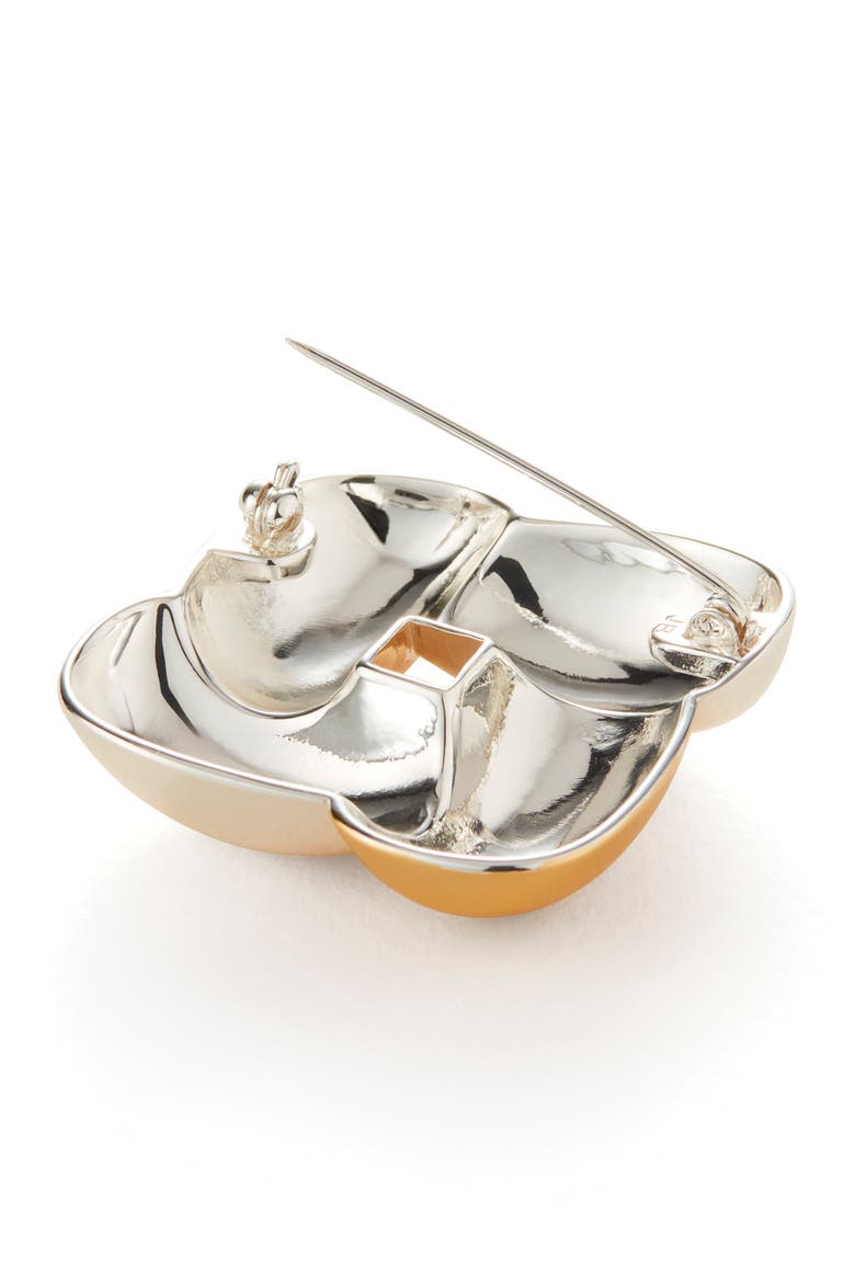 Woven Square Brooch, Alternate, color, TWO-TONE