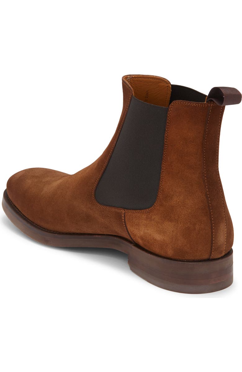 Magnanni Java Suede Chelsea Boot, Alternate, color, Cognac