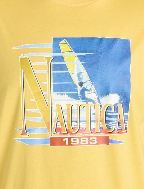 Nautica Big & Tall Windsurfing Graphic Tee In Yellow