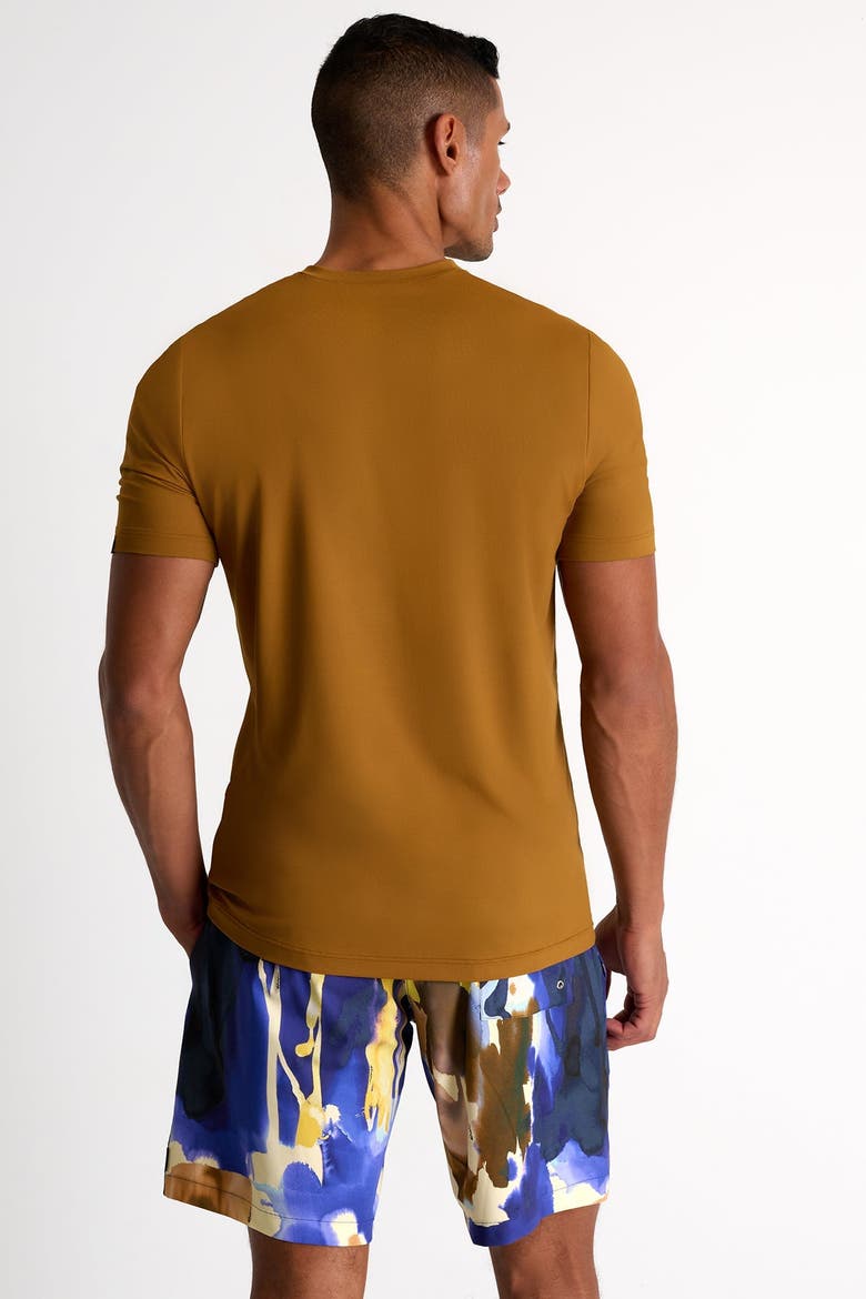 Long fit stretch swim trunks, Alternate, color, Print