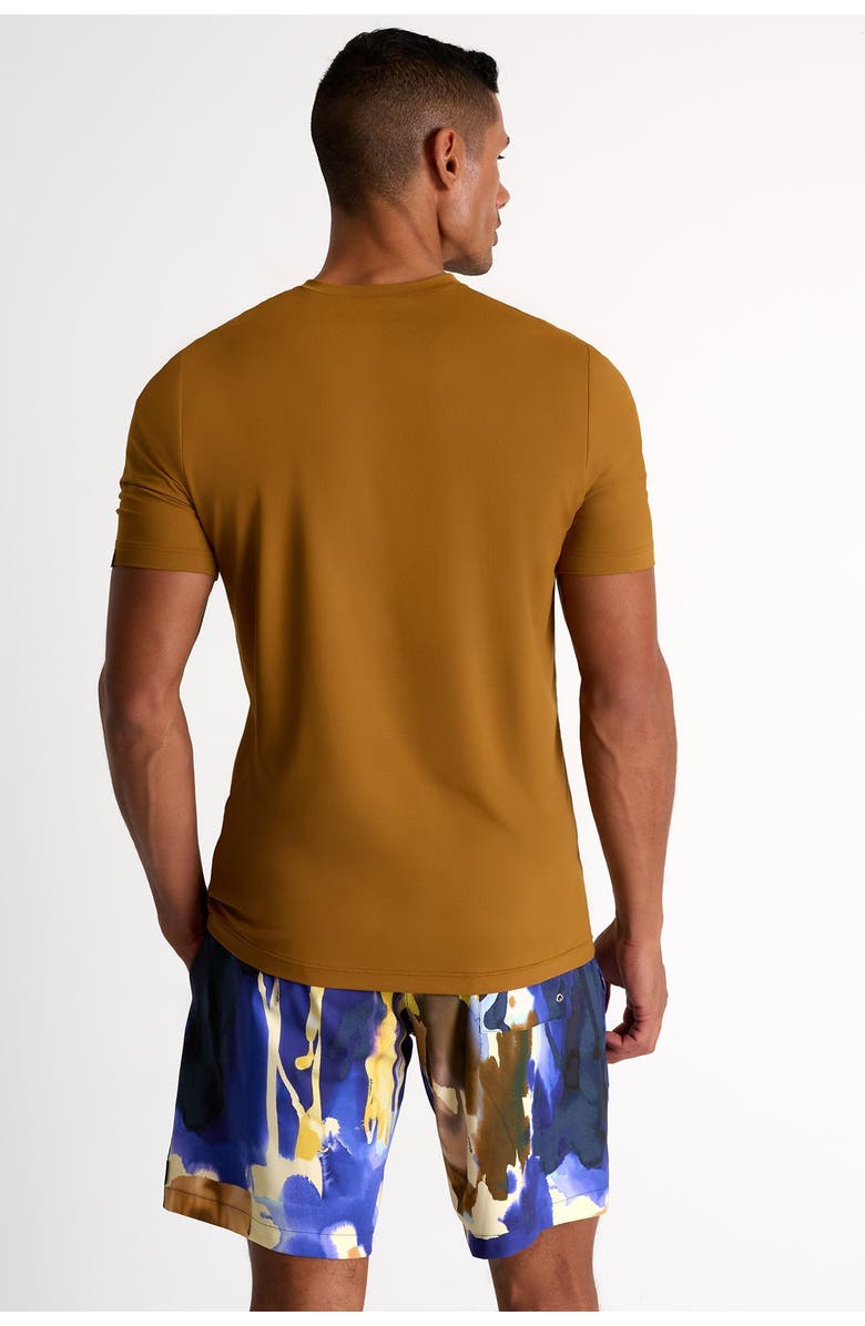 SHAN Long fit stretch swim trunks, Alternate, color, Print