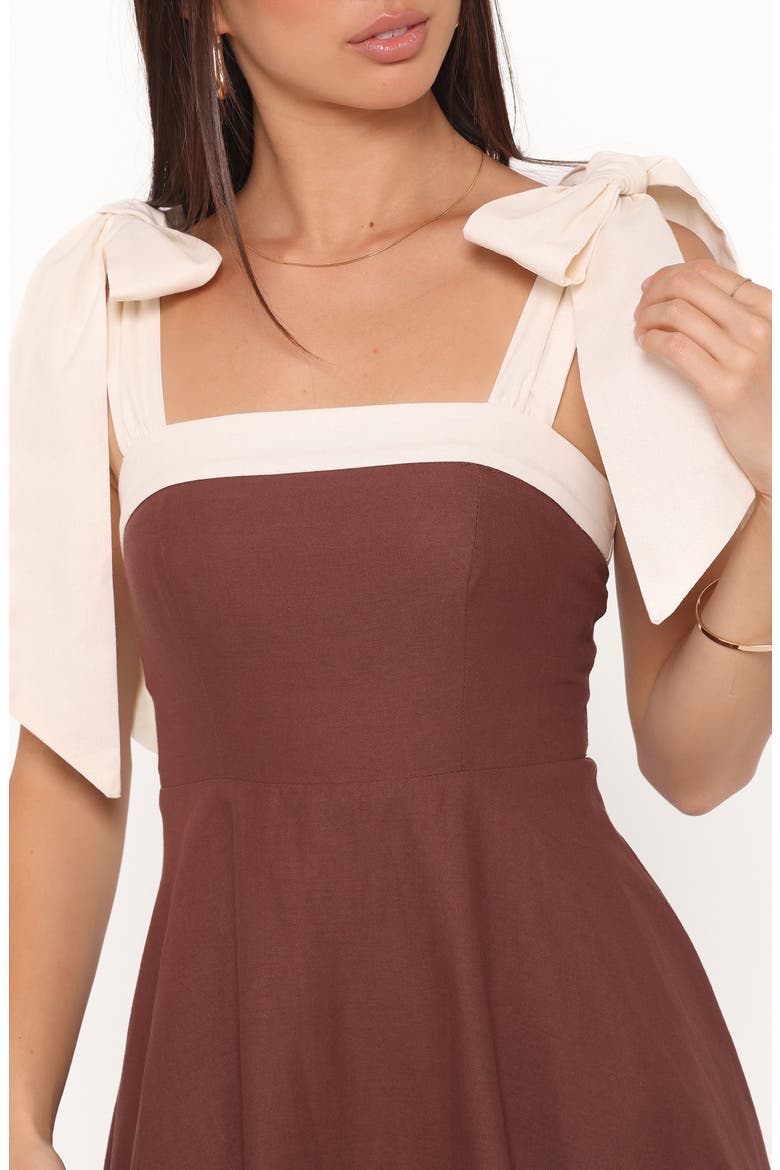 Olinda Cotton & Linen Maxi Dress, Alternate, color, CHOCOLATE