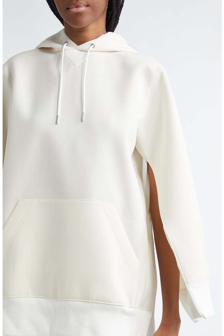 High-Low Hoodie Dress, Alternate, color, OFF WHITE