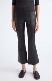 Vince Crop Flare Leather Pants