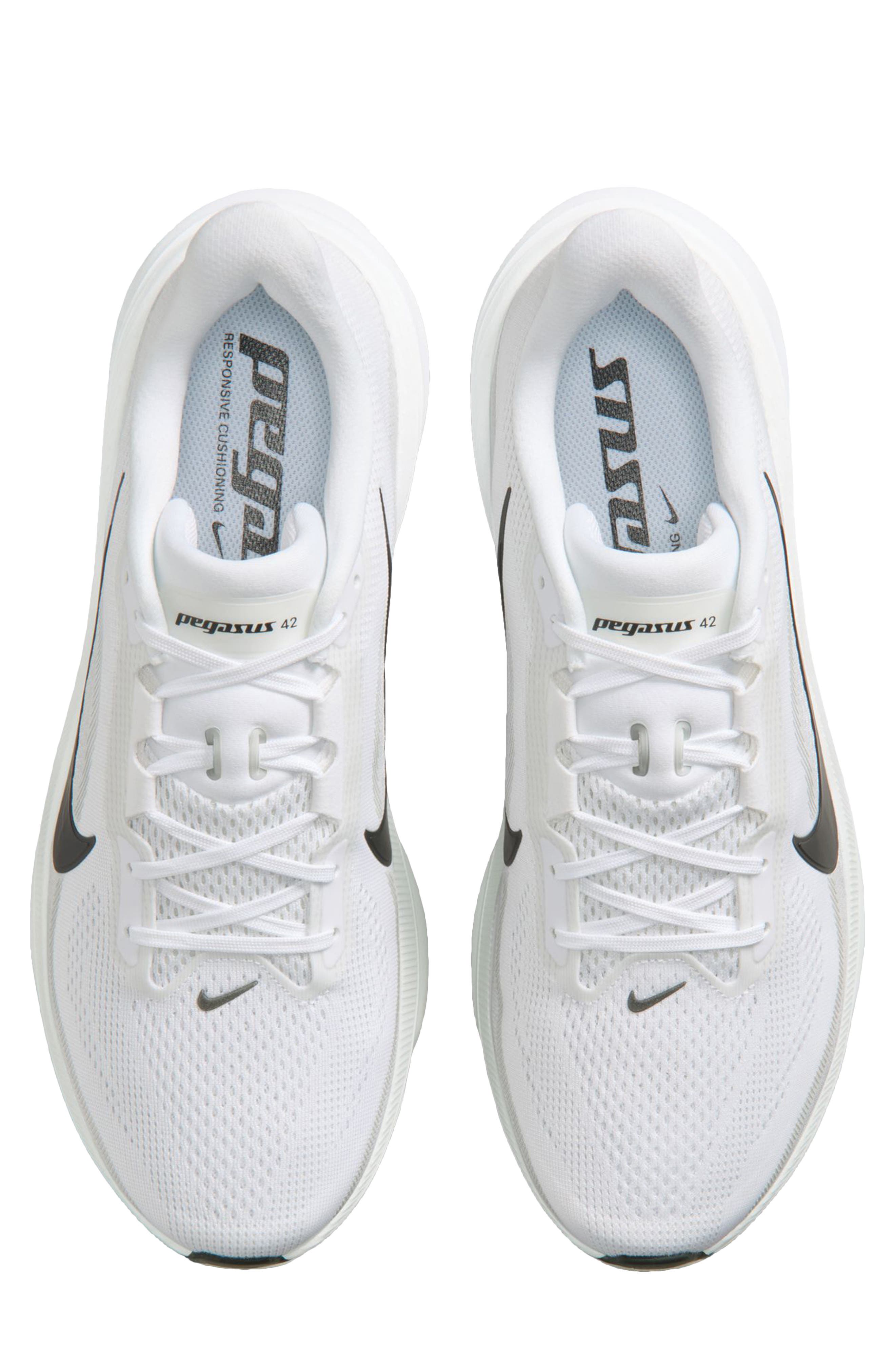 Nike Pegasus 42 Running Shoe, Alternate, color, White/Black