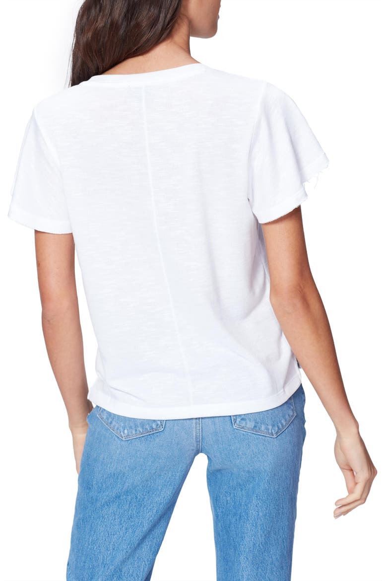 Rochel Ruffle Sleeve T-Shirt, Alternate, color, WHITE