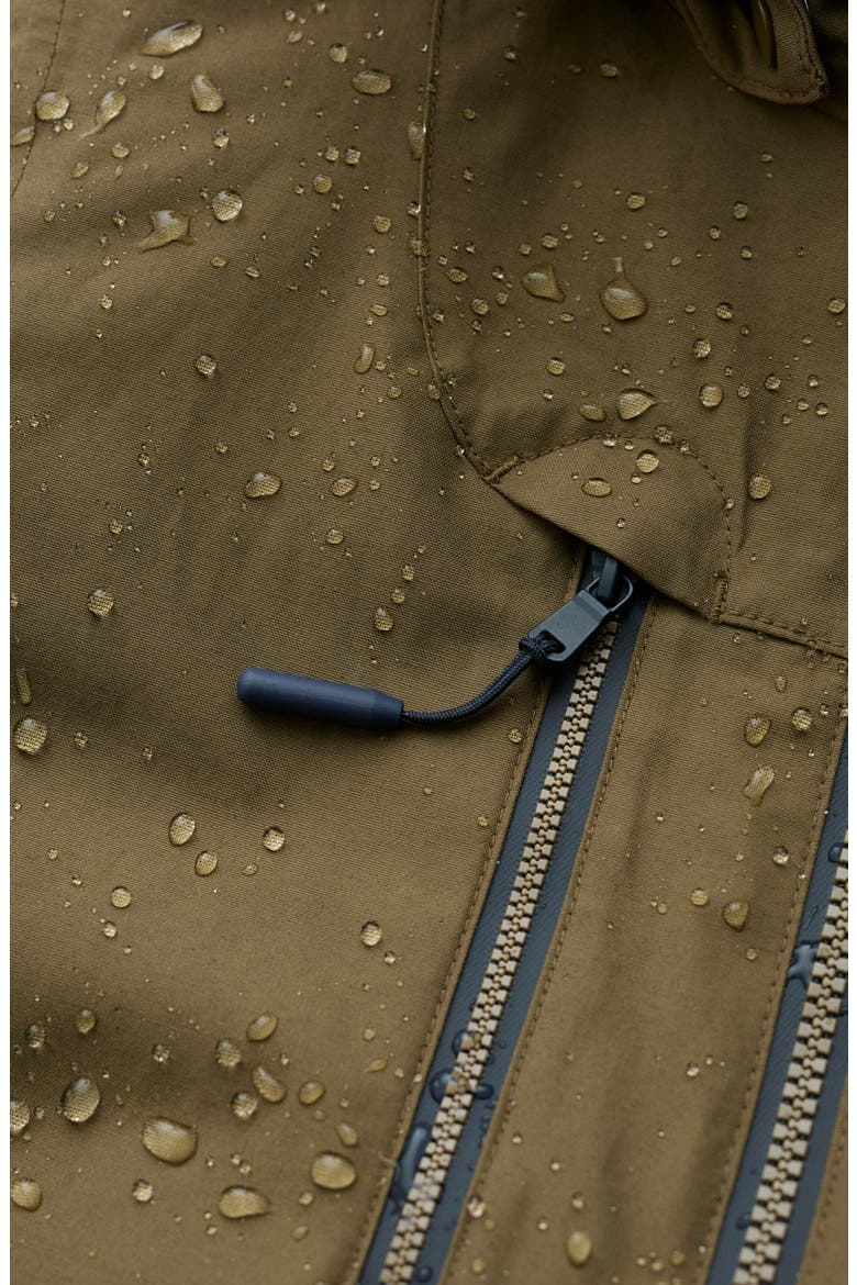 Coverack Waterproof Organic Cotton Raincoat with Removable Hood, Alternate, color, LAUREL