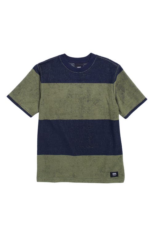VANS VANS KIDS' BERGMAN STRIPE TERRY T-SHIRT