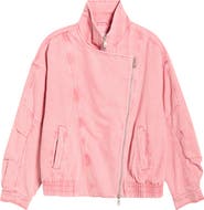 Avec Les Filles Denim Bomber Jacket