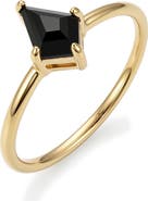 Adornia 14k Gold Plated Onyx Kite Ring