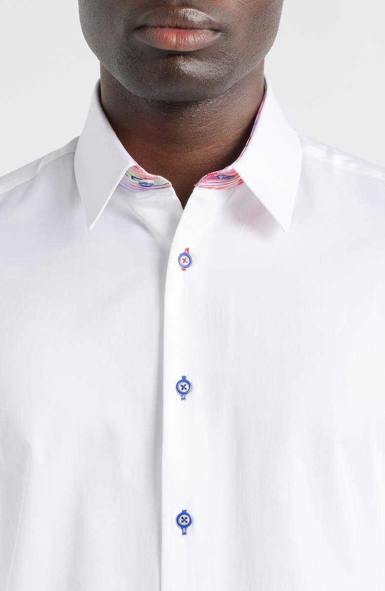 Siragusa Sinai Collection Luxe Cotton Dress Shirt, Alternate, color, White