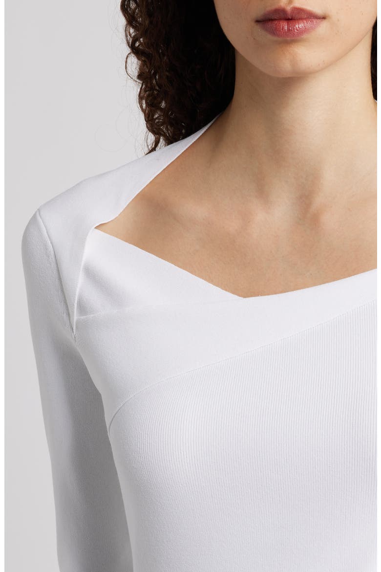 Sunny Queen Anne Neck Top, Alternate, color, SKY WHITE