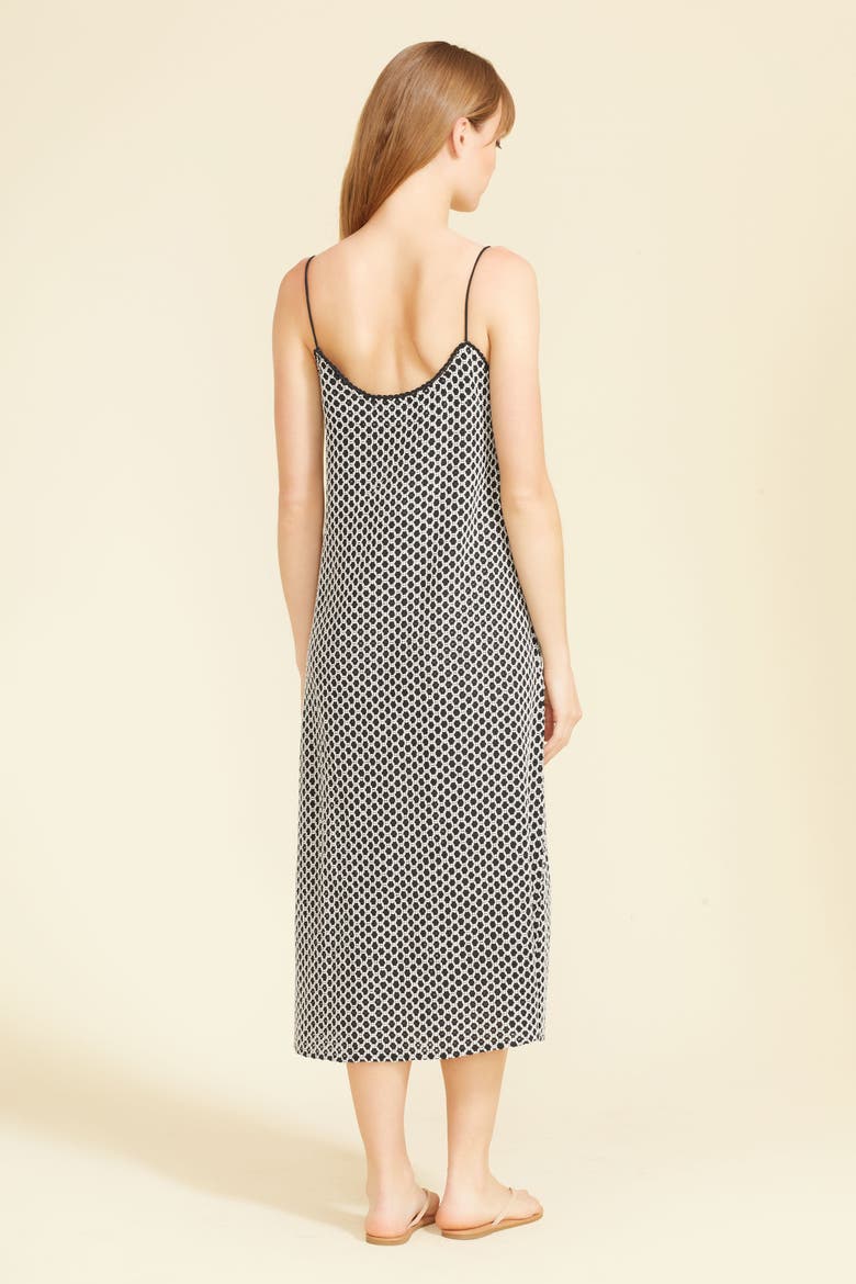 Figo Crochet Tank Dress, Alternate, color, Black/Cream Crochet