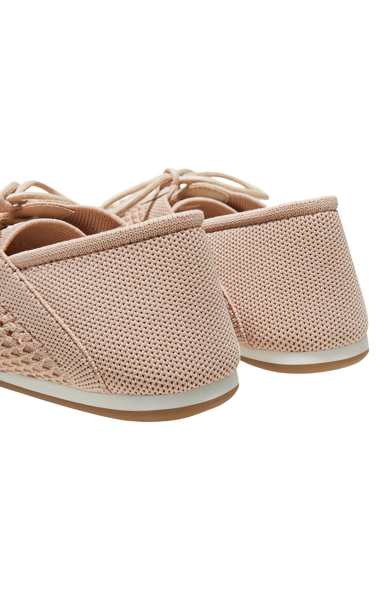 VIVAIA Round-Toe Lace-Up Mesh Sneakers, Alternate, color, Shell Tint