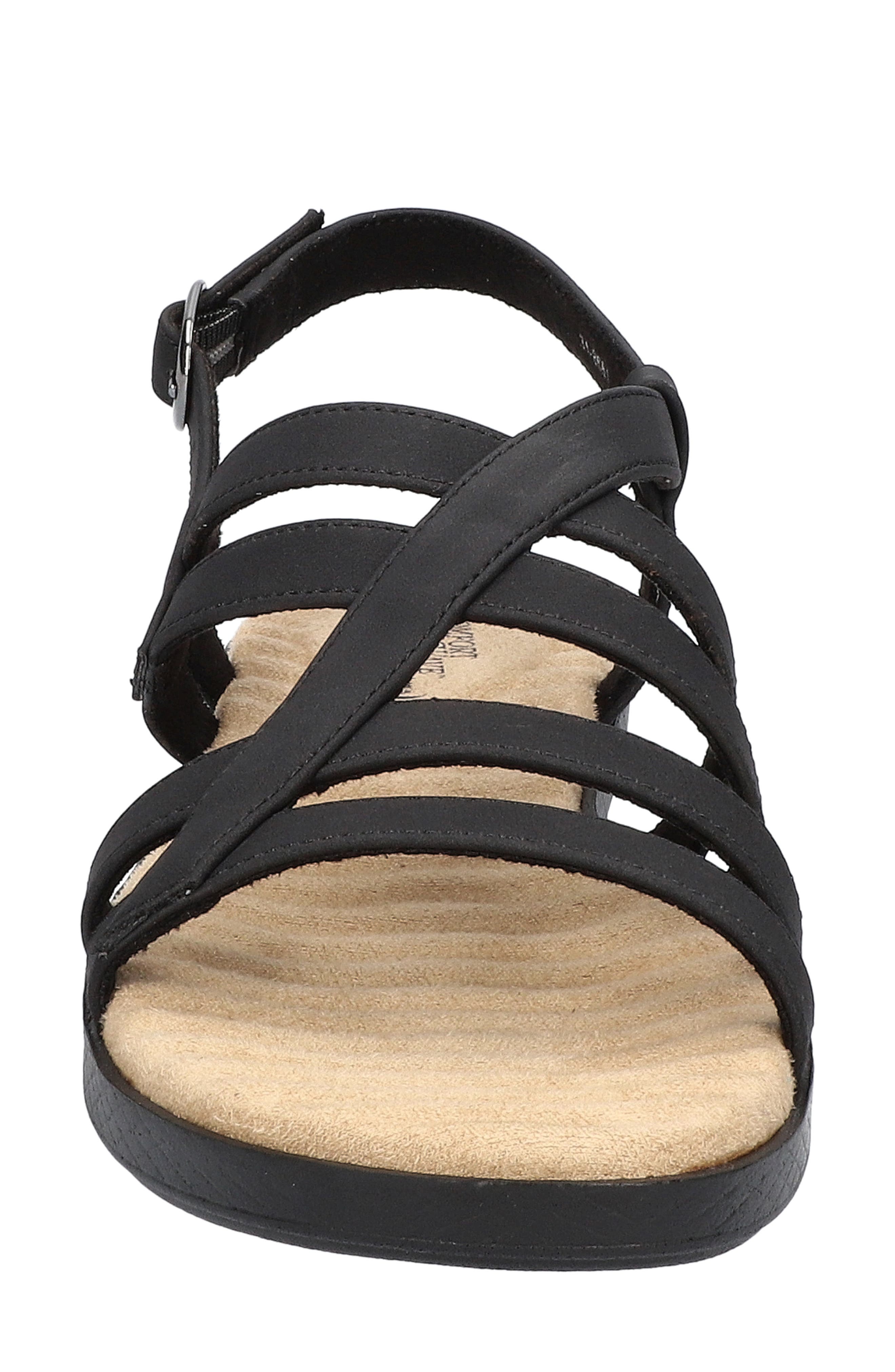 EASY STREET Lobo Wedge Sandal, Alternate, color, Black