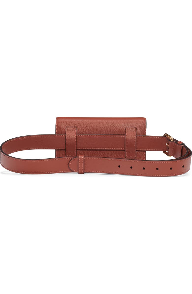 Fendi Logo Leather Belt Bag, Alternate, color,