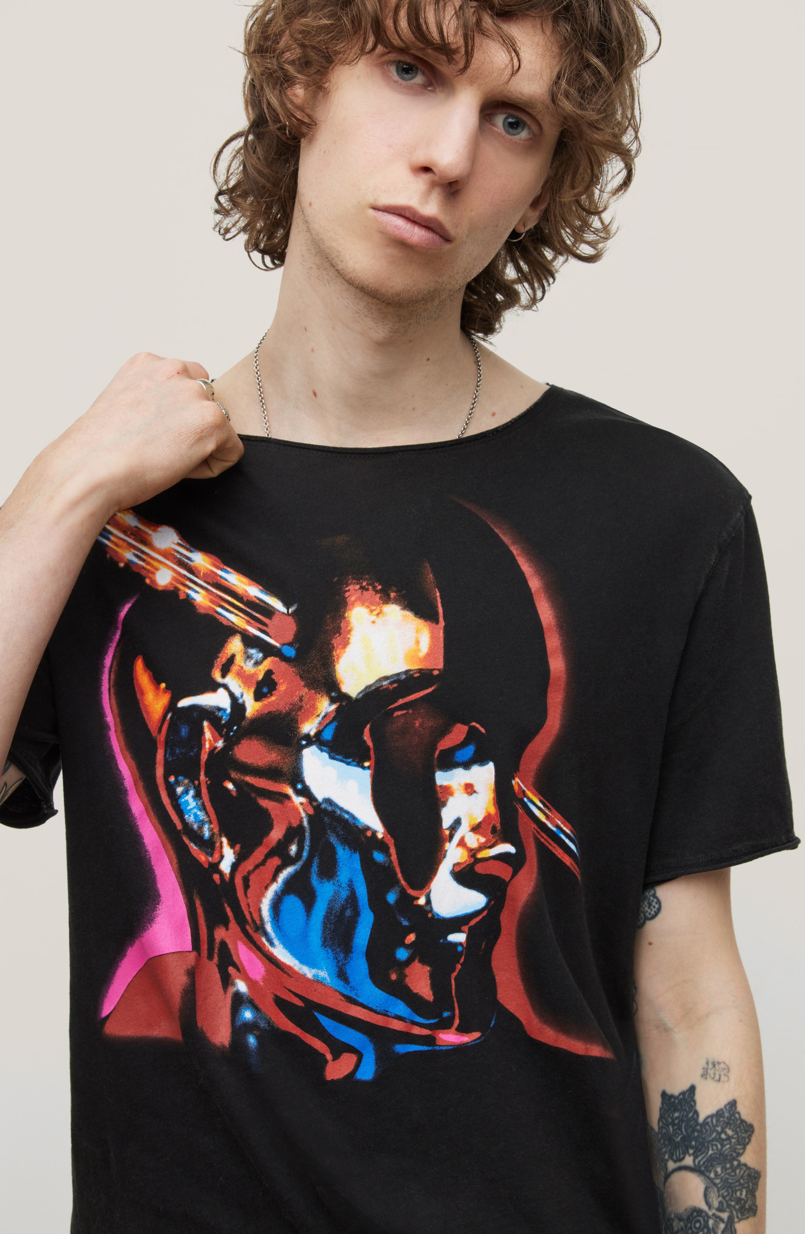 John Varvatos Judas Priest Raw Edge Cotton Graphic Tee (Men ...