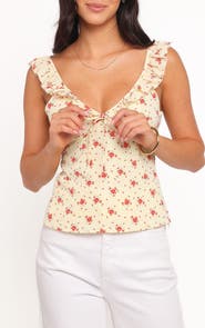 Petal & Pup Roni Floral Ruffle Trim Tank
