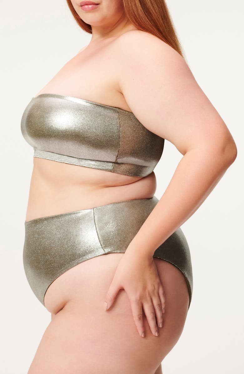 Good American Better Band Strapless Bikini Top, Alternate, color,