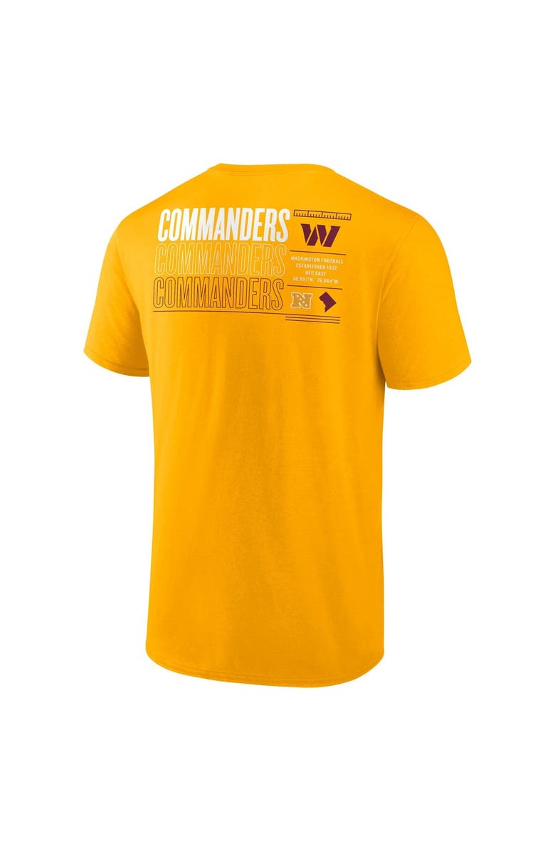 FANATICS Men's Fanatics Gold Washington Commanders Repeat Stats T-Shirt, Alternate, color, Gold