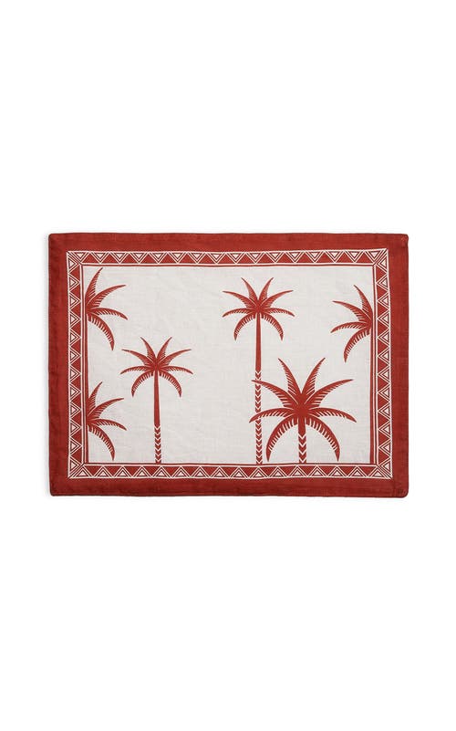 La Doublej Placemat Set Of 2 In Date Palms Placemat Mattone