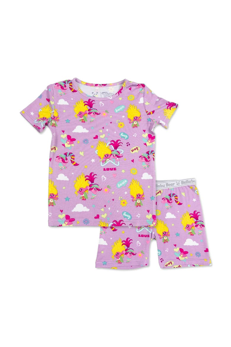 Trolls Valentine's Kids 2-Piece Short Sleeve & Shorts Pajama Set, Main, color, Trolls Valentine's