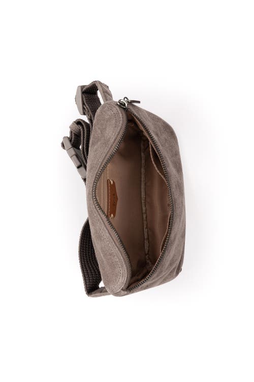 The Sak Caraway Small Belt Bag In Mushroom Suede