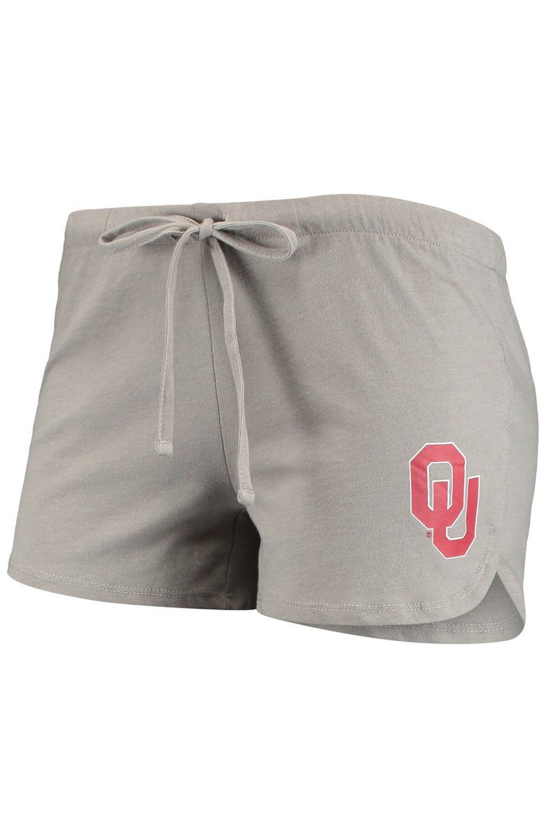CONCEPTS SPORT Women's Concepts Sport Crimson/Gray Oklahoma Sooners Raglan Long Sleeve T-Shirt & Shorts Sleep Set, Alternate, color, 