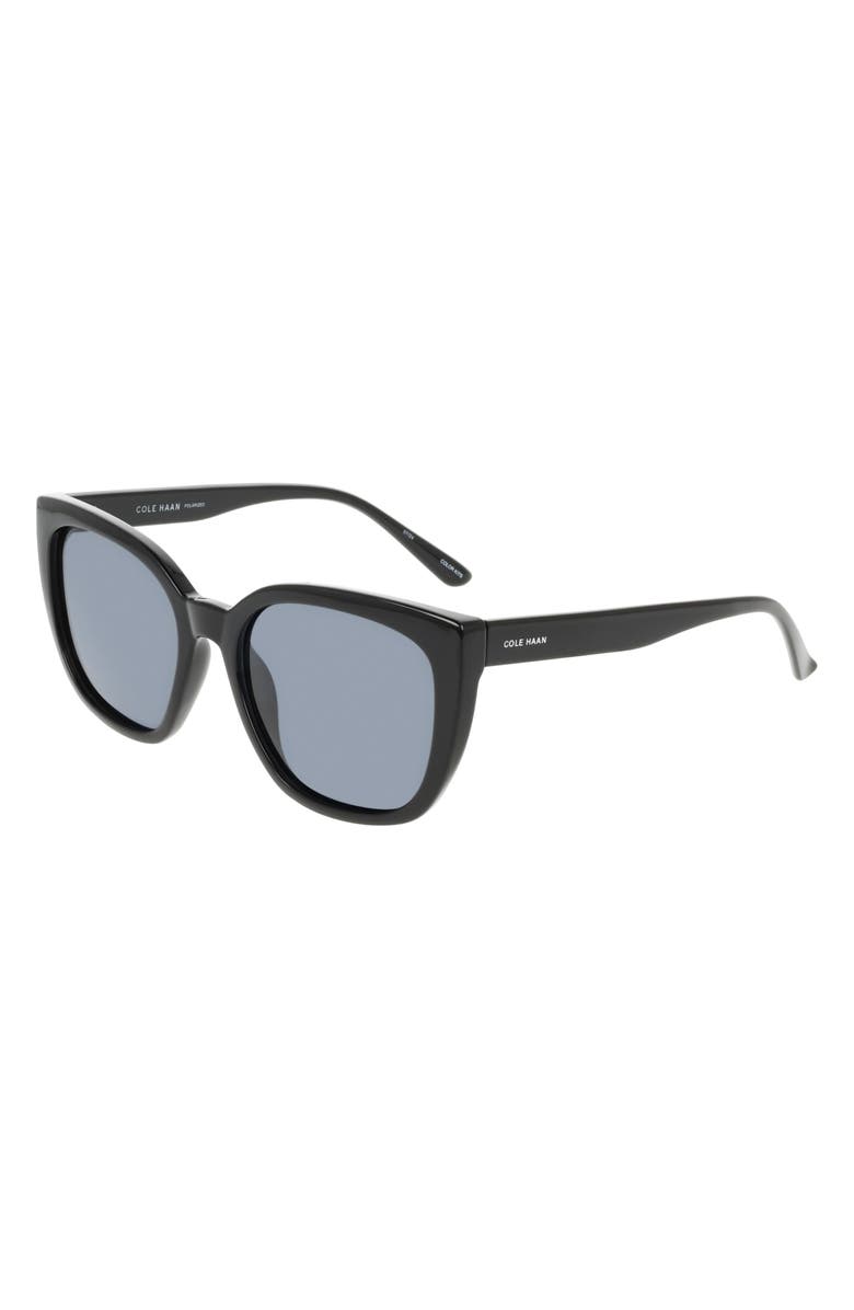 Cole Haan 55mm Cat Eye Sunglasses, Alternate, color, Black