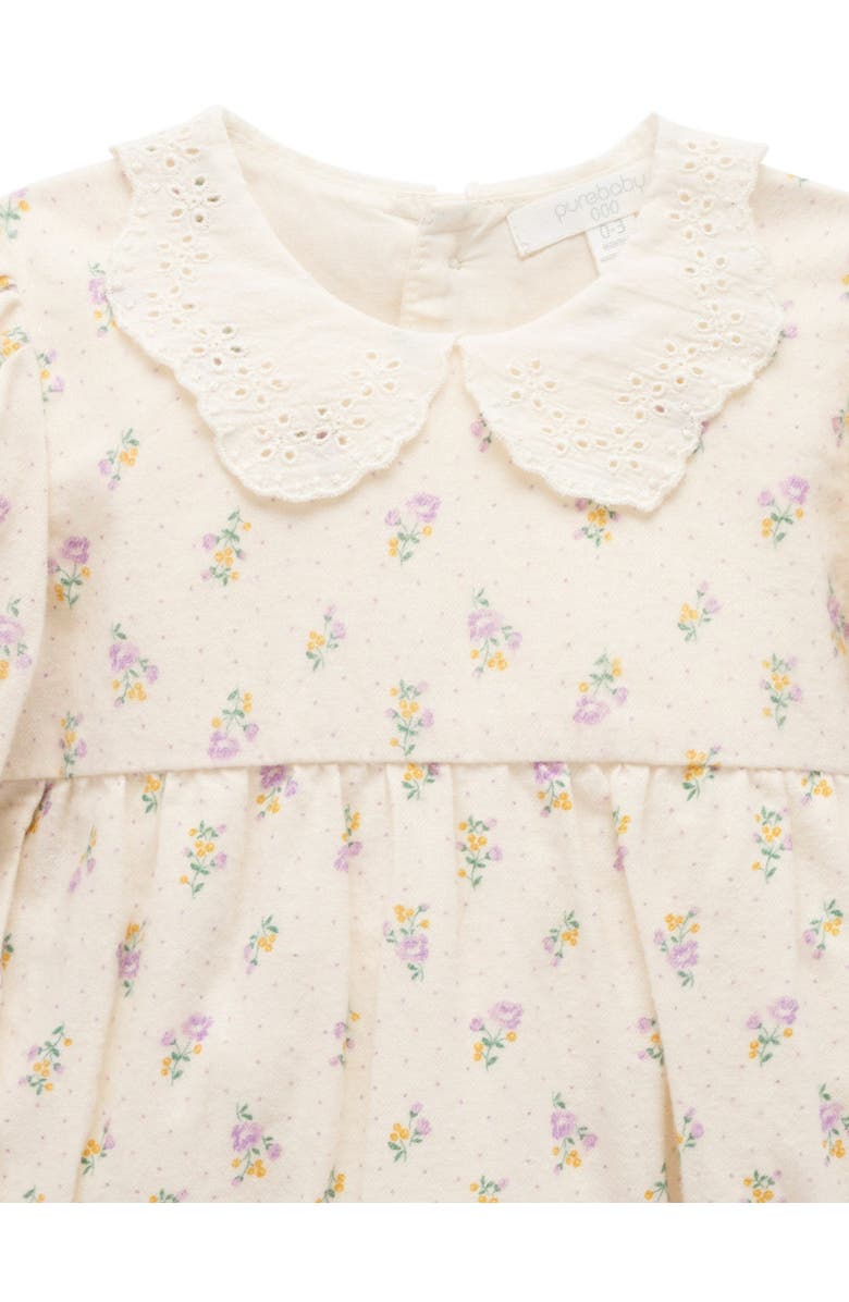 Purebaby Gathered Bodysuit & Headband, Alternate, color, Primrose Print