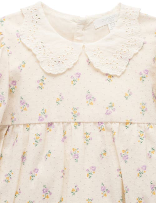 Purebaby Gathered Bodysuit & Headband In Neutral