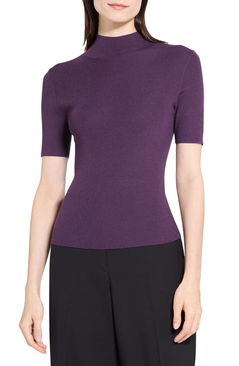 Leenda Merino Wool Mock Neck Sweater