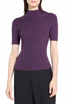 Theory Leenda Merino Wool Mock Neck Sweater