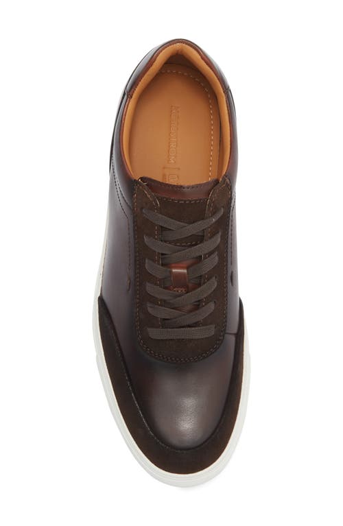 Nordstrom Arlo Leather & Suede Low Top Sneaker In Brown