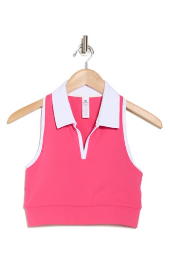 90 Degree By Reflex Lux Cute League Polo Crop Tank