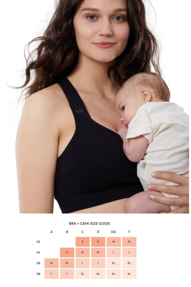 Set of 2 Nursing Sports Bras, Alternate, color, BLACK / BLACK
