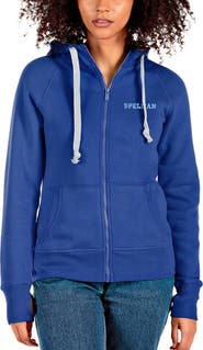 ANTIGUA Women's Antigua Royal Spelman College Jaguars Victory Full-Zip Hoodie