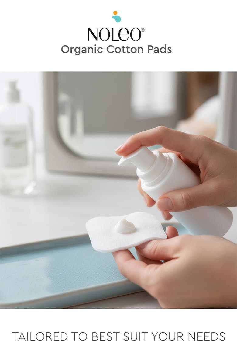 NOLEO 240-Pack Extra Large Organic Cotton Pads, Alternate, color, White