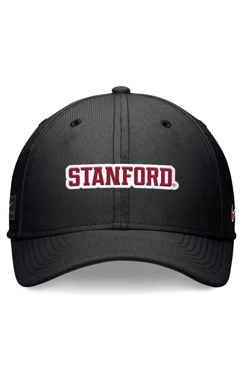 Nike Unisex Nike Black Stanford Cardinal 2024 Sideline Rise Swoosh Flex Hat, Alternate, color, Black