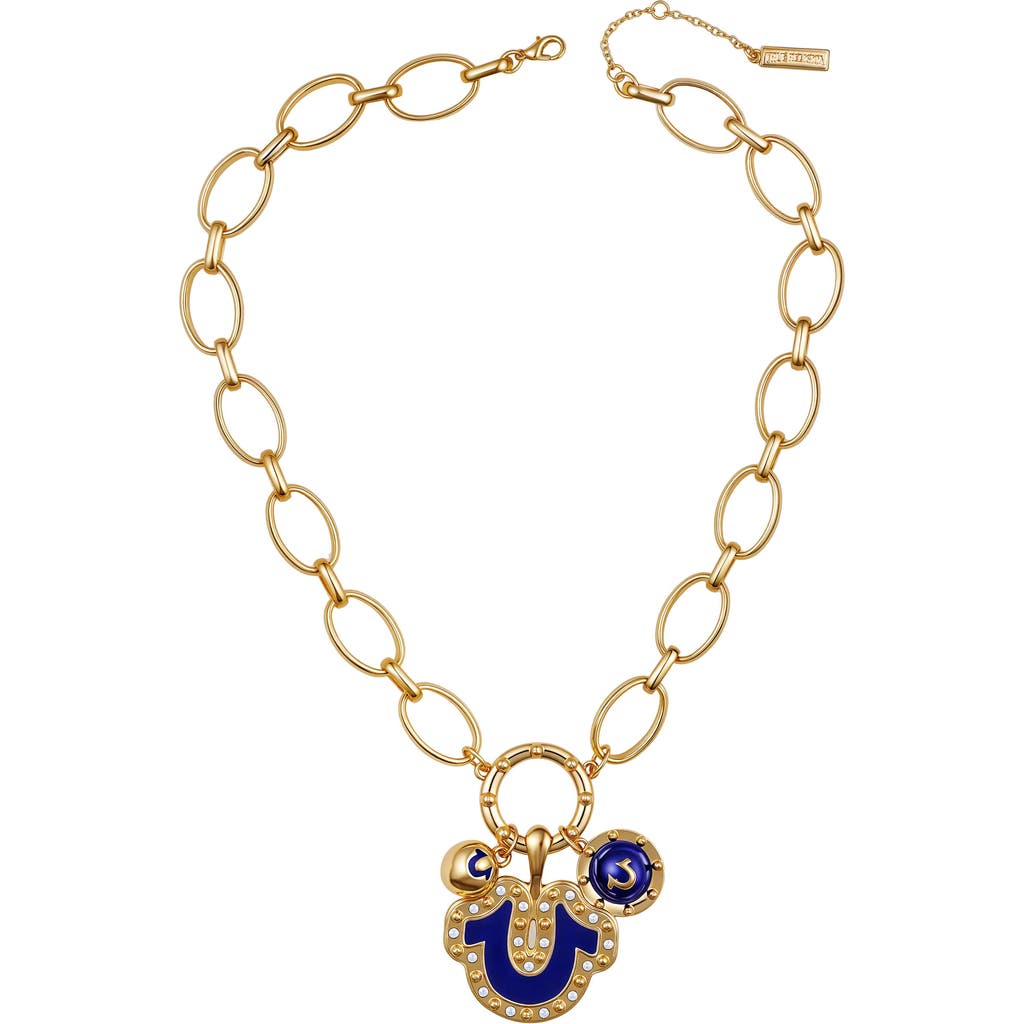 True Religion Pendant Necklace In Gold