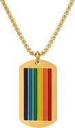 STEELTIME Men's Enamel Dog Tag Pendant Necklace