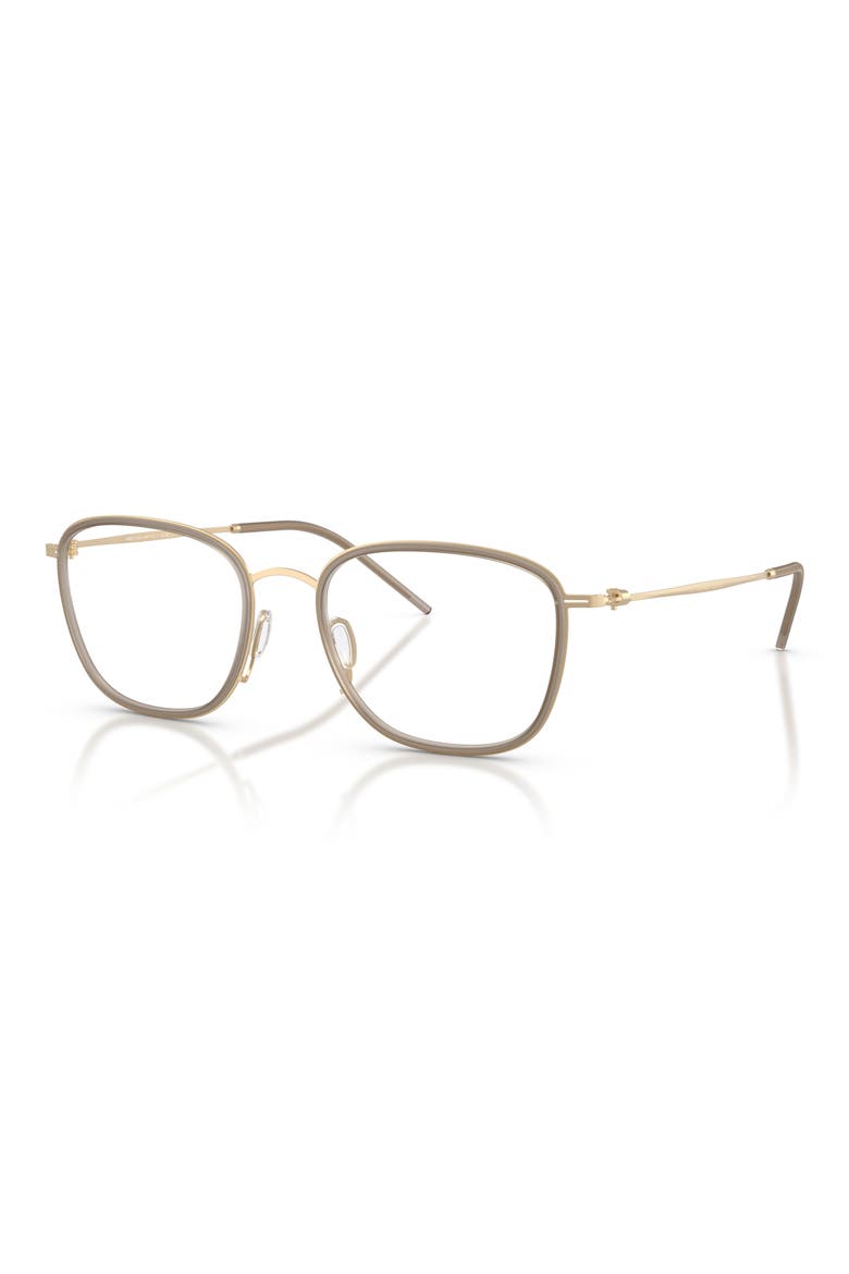 53mm Pillow Optical Glasses, Alternate, color, MATTE PALE GOLD / DEMO LENS