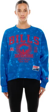 New Era Women's New Era  Royal Buffalo Bills Throwback Oversized Boxy Sweatshirt