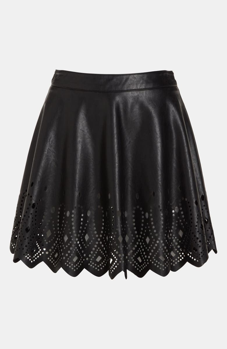ASTR the Label ASTR Cutout Faux Leather Skirt, Alternate, color,